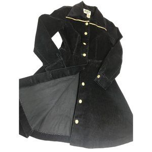 Corduroy Dress Women's S/M Navy Blue A Line Oops California Vintage 70's